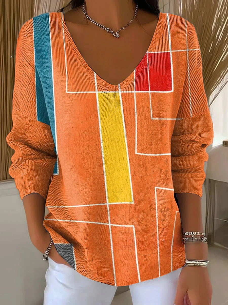 Kaia - Geometric Print Top