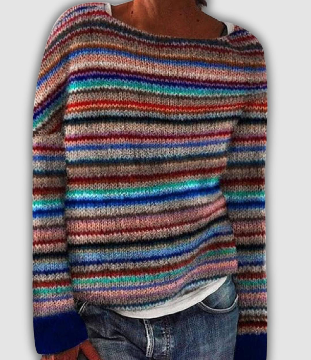 Jolina - Colorful Striped Sweater