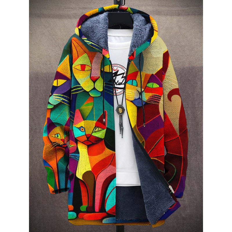 Wynn - Vibrant Cat Hoodie