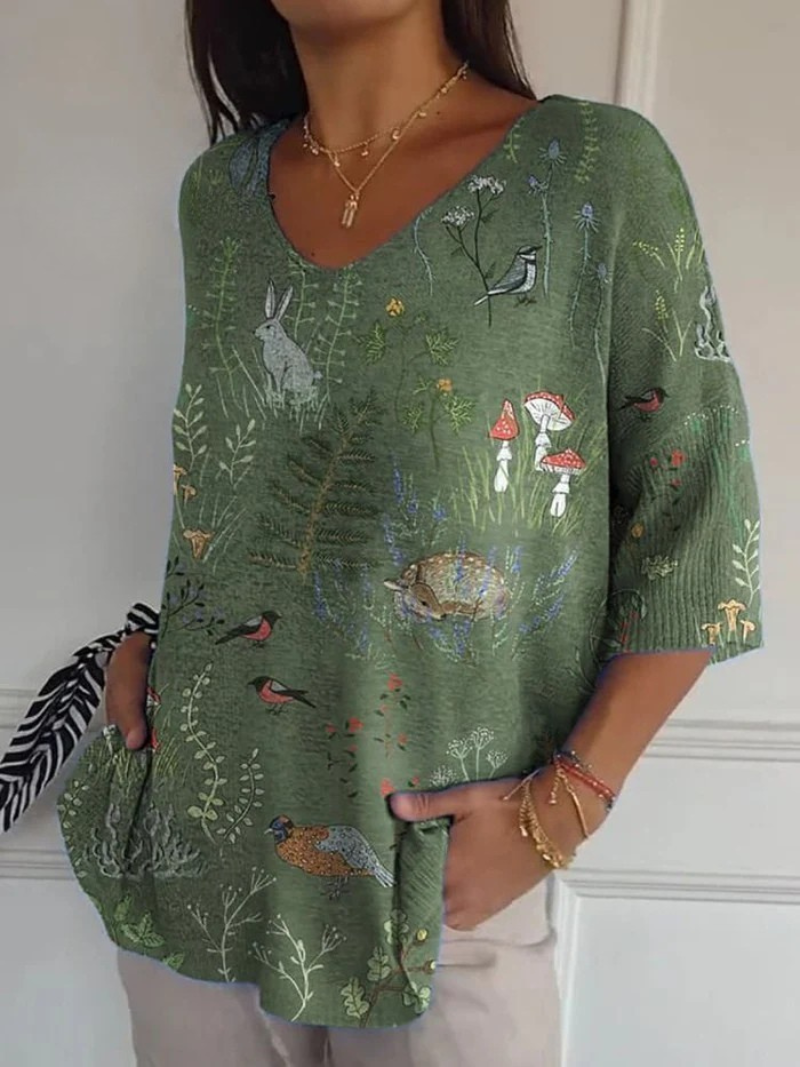 Elya - Nature Printed Top
