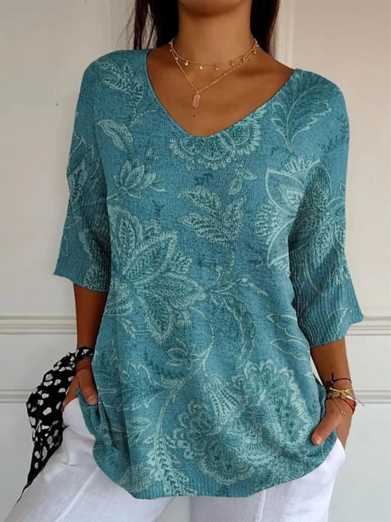 Marsha - Leaf Printed Top