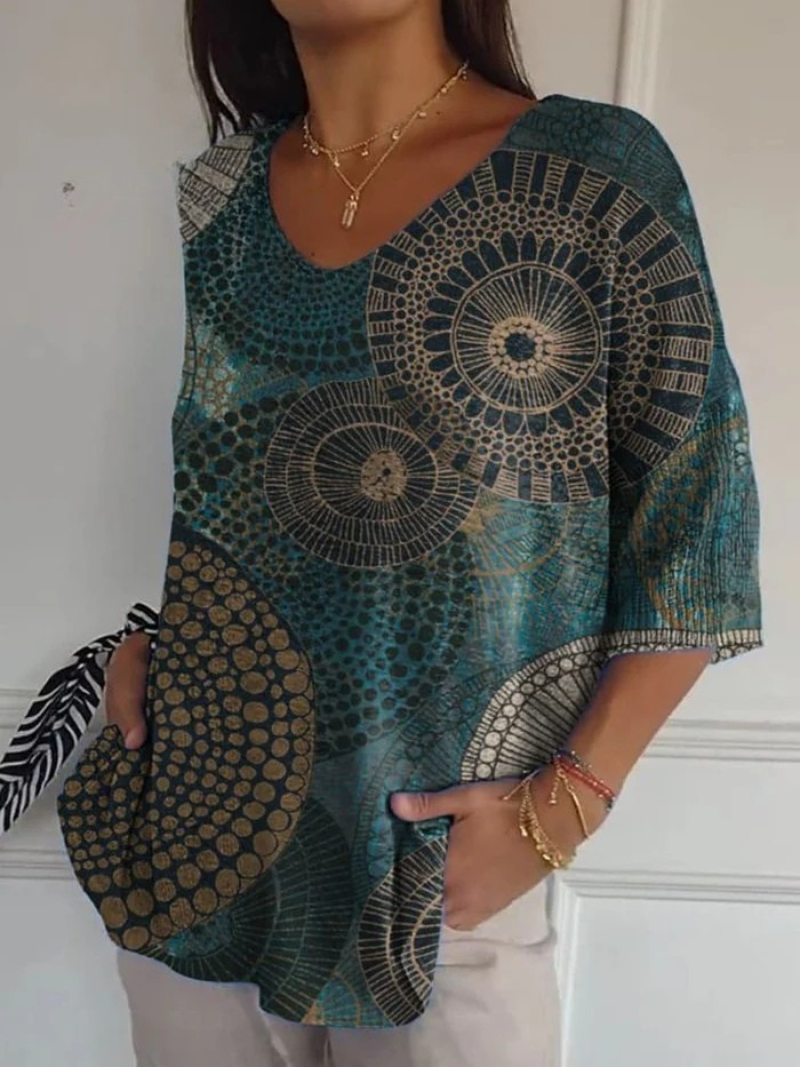 Ellena - Geometric Printed Top
