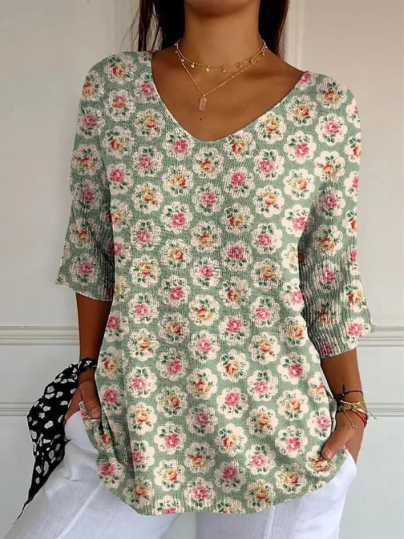 Analyn - Vintage Print Top