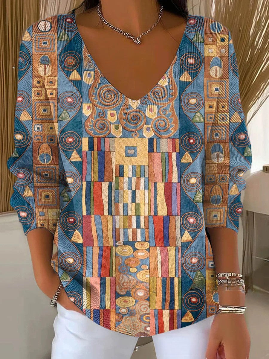 Emelia - Artistic Printed Top