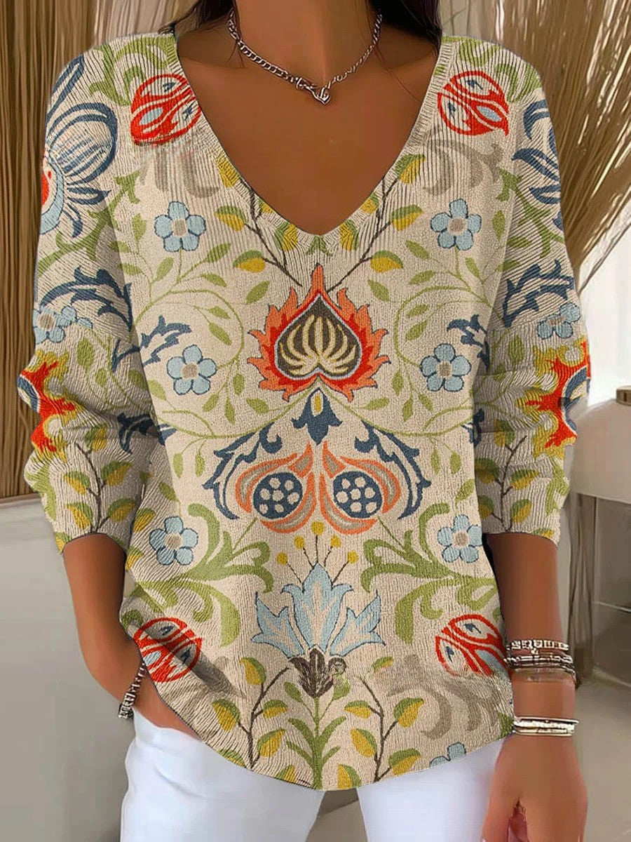 Mariel - Boho Printed Top