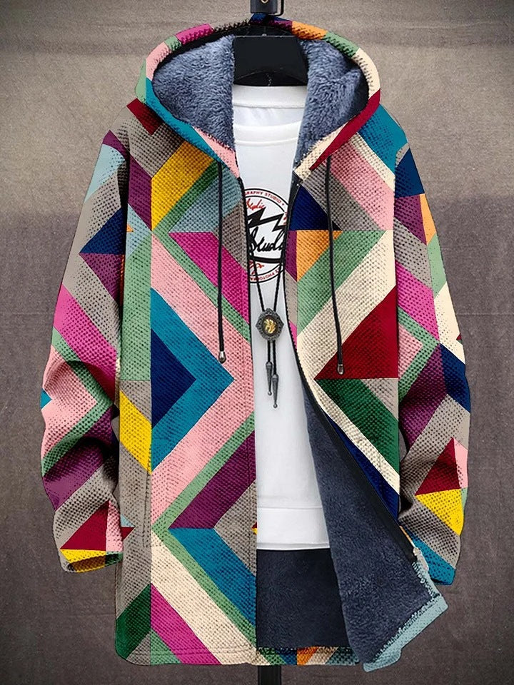 Davy - Geometric Print Hoodie