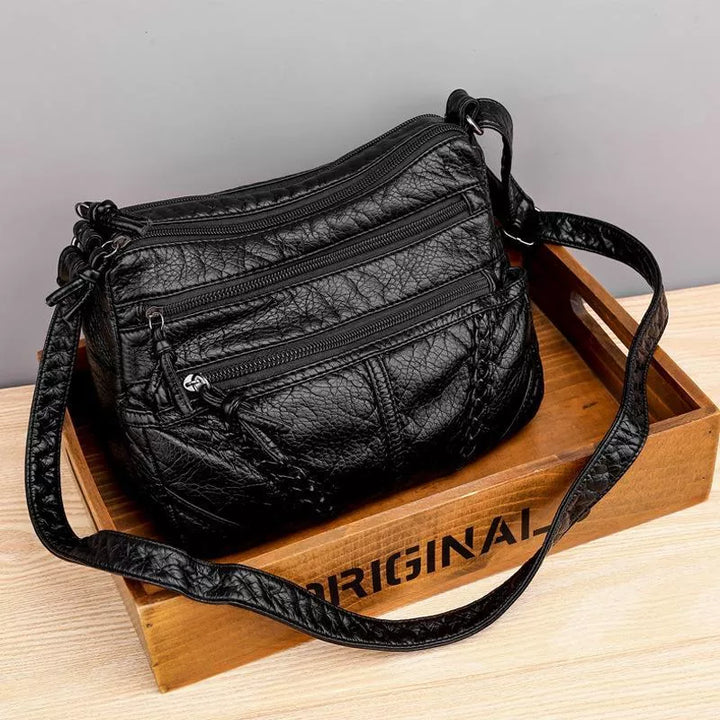 Maica - Braided Multi-Zip Bag