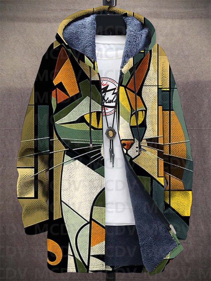 Rae - Geometric Cat Hoodie