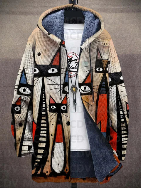 Monique - Abstract Cat Art Hoodie