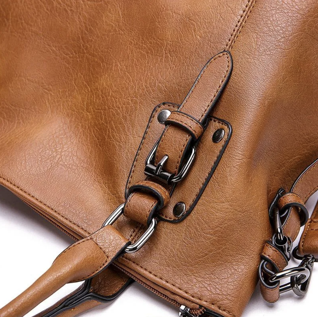Gwyneth - Buckled Tote Handbag