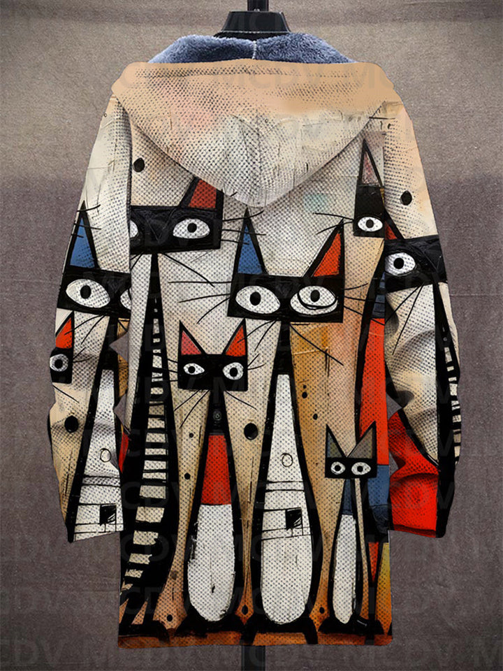 Monique - Abstract Cat Art Hoodie