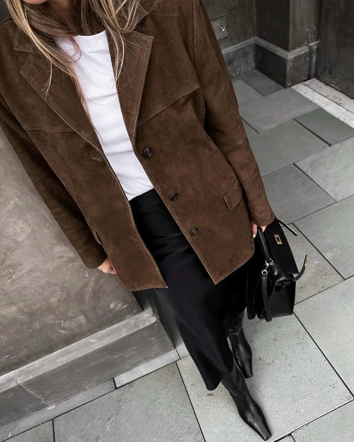 Janice - Suede Blazer Jacket