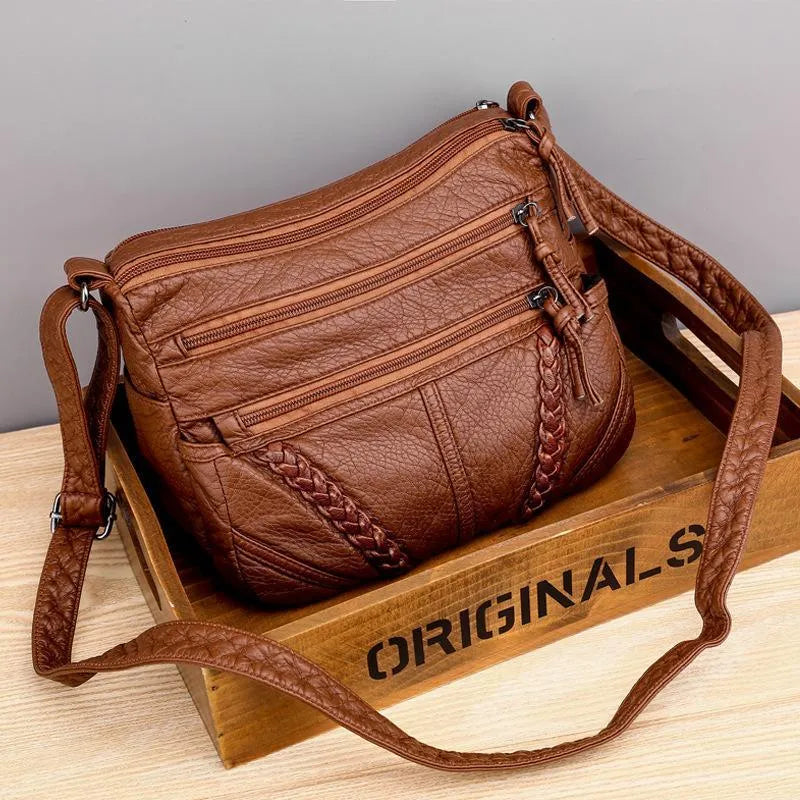 Maica - Braided Multi-Zip Bag