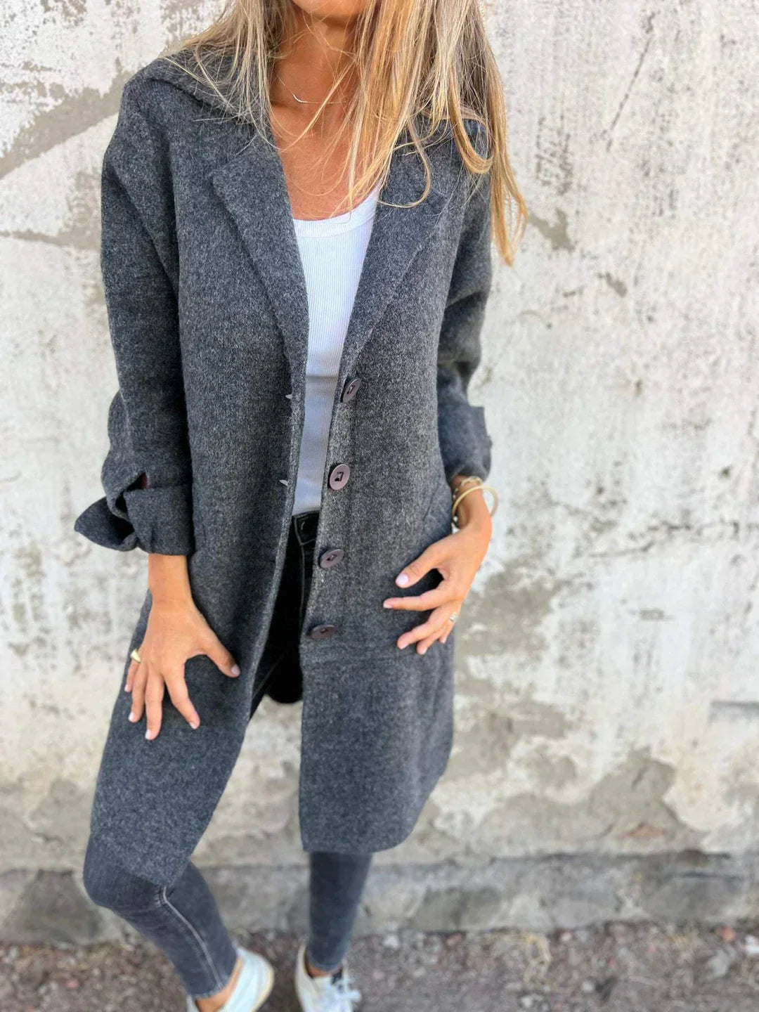 Aaliyah - Cozy Button Coat